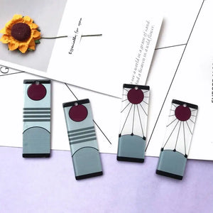 Acrylic Strip Print Charms Pendants for DIY Decoration Necklace