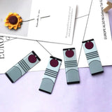 Acrylic Strip Print Charms Pendants for DIY Decoration Necklace