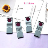 Acrylic Strip Print Charms Pendants for DIY Decoration Necklace