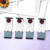Acrylic Strip Print Charms Pendants for DIY Decoration Necklace