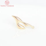 6PCS 8.5x23MM 24K Brass Stud Earrings Clip High DIY Jewelry Findings