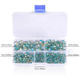 710Pcs Box Mixed Glass Round Beads Necklace Bracelet DIY Jewelry Making