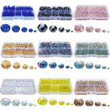 710Pcs Box Mixed Glass Round Beads Necklace Bracelet DIY Jewelry Making