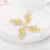 6PCS 8x17MM Leaf Charm Pendants for Jewelry Making