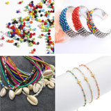 7162Pcs 3mm Seed Beads with Letter Beads 16 Colors for Jewelry Making