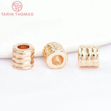 10PCS 5x5MM 24K Brass Spacer Beads DIY Jewelry Accessories