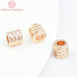 10PCS 5x5MM 24K Brass Spacer Beads DIY Jewelry Accessories