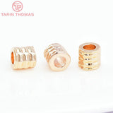 10PCS 5x5MM 24K Brass Spacer Beads DIY Jewelry Accessories