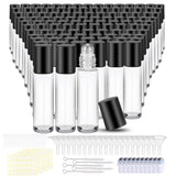 150pcs Clear Glass Essential Oil Roller Bottles, 10ml