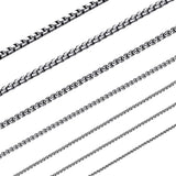 Men's Stainless Steel Rolo Chain Necklace, Adjustable Length