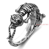 71g High Casting Silver Stainless Steel Bracelet Gothic Tiger Chain