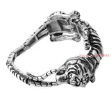 71g High Casting Silver Stainless Steel Bracelet Gothic Tiger Chain