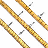 Hematite Flat Square Beads 2 Holes Spacer Stones for DIY Bracelet