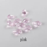 Faceted Glass Teardrop Beads Crystal for DIY Earrings Necklace - 72/84PCS