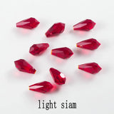 Faceted Glass Teardrop Beads Crystal for DIY Earrings Necklace - 72/84PCS