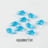 Faceted Glass Teardrop Beads Crystal for DIY Earrings Necklace - 72/84PCS