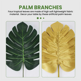 72 Pcs Artificial Palm Tropical Leaves Decorations for Beach Baby Shower Wedding