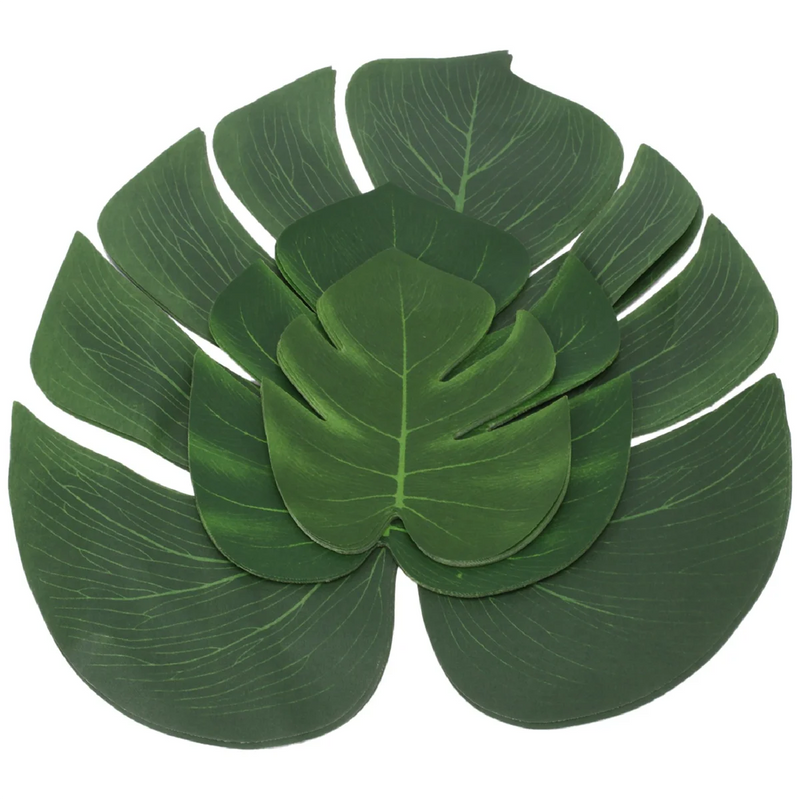 72 Pcs Artificial Palm Tropical Leaves Decorations for Beach Baby Shower Wedding