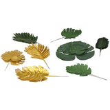 72 Pcs Artificial Palm Tropical Leaves Decorations for Beach Baby Shower Wedding