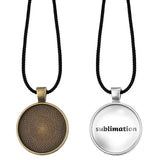 72 Pcs Sublimation Pendant Tray Set with Glass Cabochons
