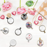 72 Pcs Sublimation Pendant Tray Set with Glass Cabochons