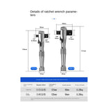 72 Teeth Ratchet Socket Wrench Mini 3/8Inch 1/2Inch Double Ended Wrench