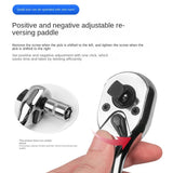 72 Teeth Ratchet Socket Wrench Mini 3/8Inch 1/2Inch Double Ended Wrench