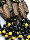 72 Tibetan Dzi Beads 21 Eyes Necklace Sweater Chain Nine Eye Dzi Beads Pendant