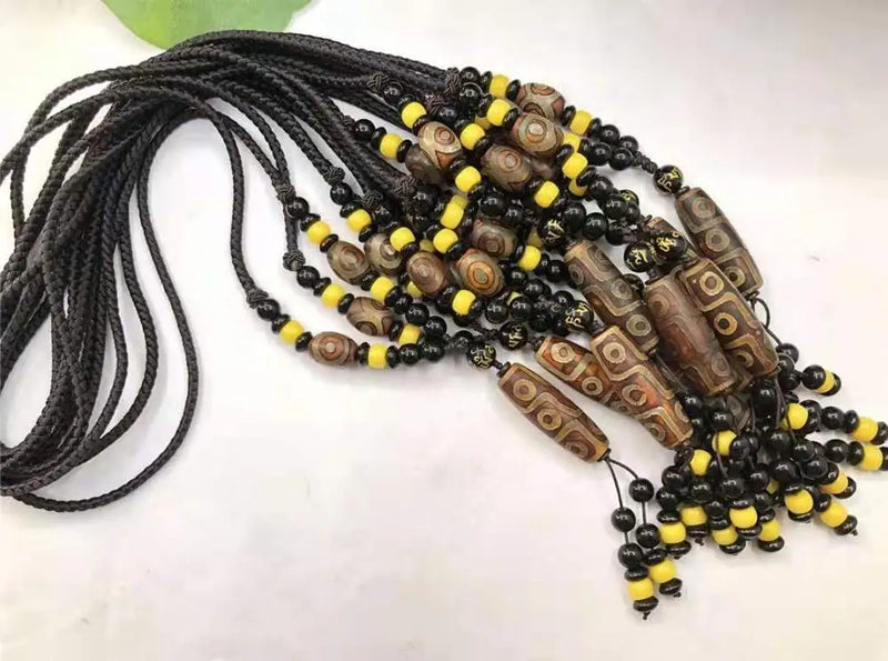 72 Tibetan Dzi Beads 21 Eyes Necklace Sweater Chain Nine Eye Dzi Beads Pendant