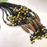 72 Tibetan Dzi Beads 21 Eyes Necklace Sweater Chain Nine Eye Dzi Beads Pendant