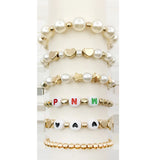 720pcs Jewelry Making Beads Set Pearl Alloy DIY Bracelet Kit