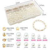 720pcs Jewelry Making Beads Set Pearl Alloy DIY Bracelet Kit