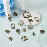 72pcs Tibetan Style Pendants, Antique Bronze, 6pcs/style