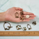 72pcs Tibetan Style Pendants, Antique Bronze, 6pcs/style