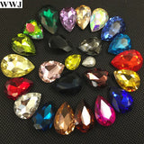 72Pcs 18x25mm Teardrop Glass Crystal Fancy Stone for Jewelry Making