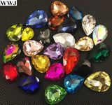 72Pcs 18x25mm Teardrop Glass Crystal Fancy Stone for Jewelry Making