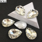 72Pcs 18x25mm Teardrop Glass Crystal Fancy Stone for Jewelry Making