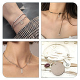 72Pcs Stamping Blank Tag Pendants Mixed Shapes Necklace Craft Jewelry Making
