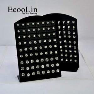 72Pcs Crystal Zirconia Stainless Steel Stud Earring for Women LR285