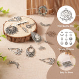 72Pcs Tibetan Style Chandelier Charms for DIY Jewelry Making