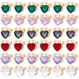 72Pcs Bling Love Heart Rhinestone Charms Crystal Pendant Set