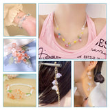 72Pcs Lampwork Bead Caps Gradient Flower Spacer Beads For Jewelry Making