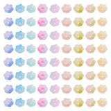 72Pcs Lampwork Bead Caps Gradient Flower Spacer Beads For Jewelry Making