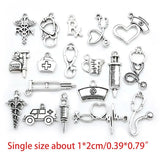 72Pcs Doctor Nurse Charms for DIY Necklace Bracelet Jewelry Making
