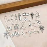 72Pcs Doctor Nurse Charms for DIY Necklace Bracelet Jewelry Making