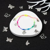 72Pcs Tibetan Charms Hollow Butterfly Antique Silver Pendants for Jewelry Making