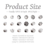 72pcs Tibetan Style Antique Bead Alloy European Beads for DIY Jewelry Making