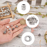 72pcs Tibetan Style Antique Bead Alloy European Beads for DIY Jewelry Making