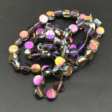72pcs 4x8mm Faceted Crystal Glass Beads for Jewelry Making