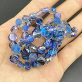 72pcs 4x8mm Crystal Glass Electroplating Beads for Jewelry Making